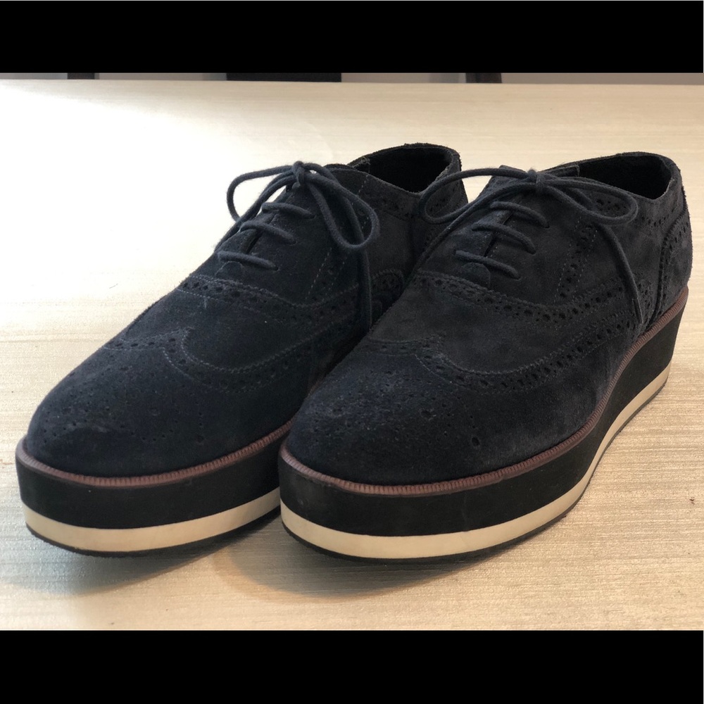 Diane B. Milano Women Lace Up Suede Platform
